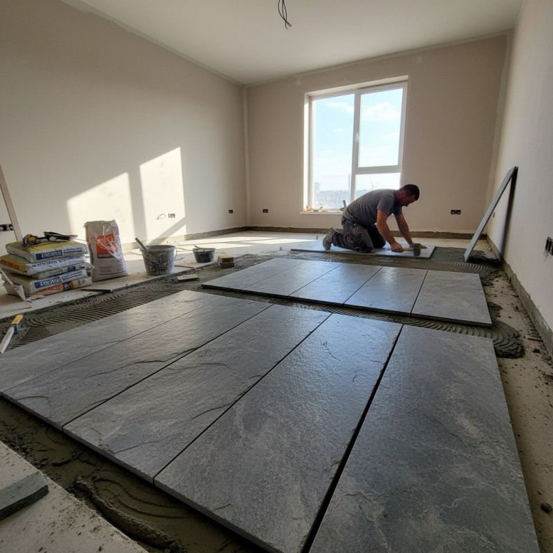 Stone Floor Installation detail